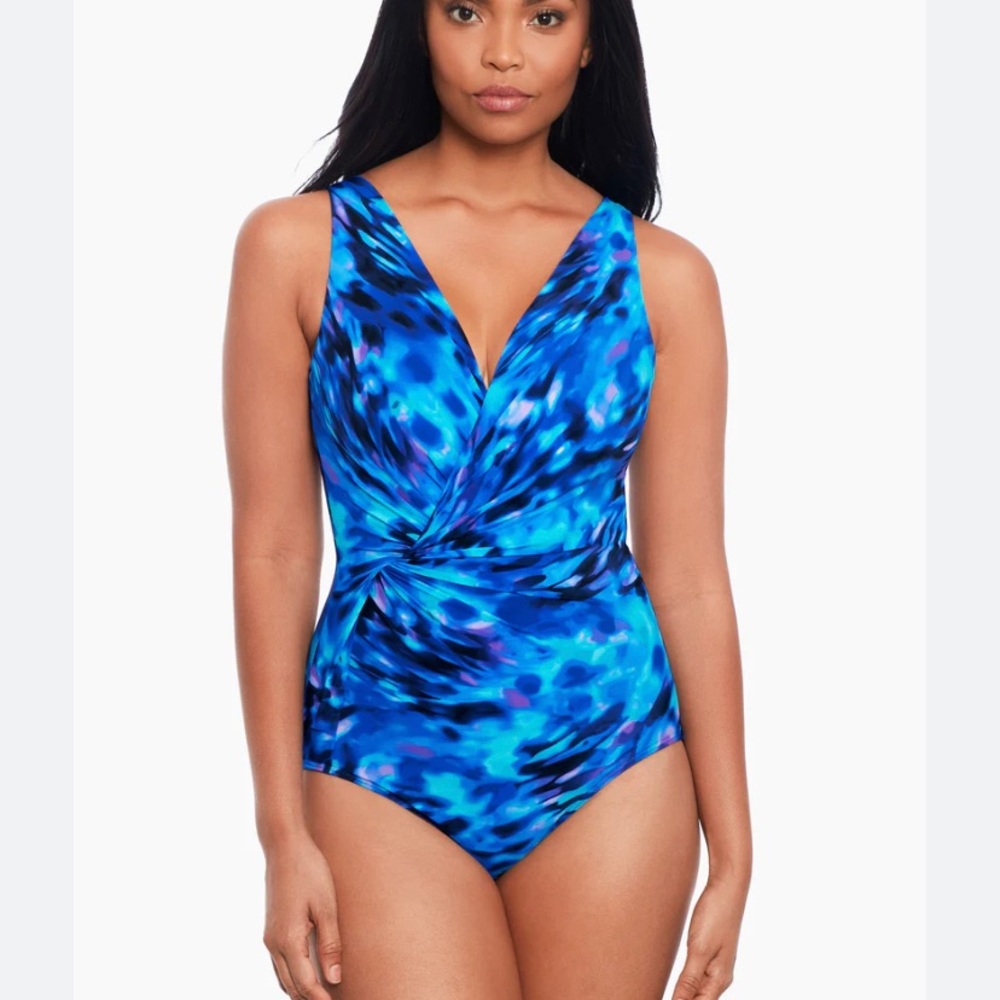 Miraclesuit Esmerelda One Piece Cloud Leopard Blue - Size 16